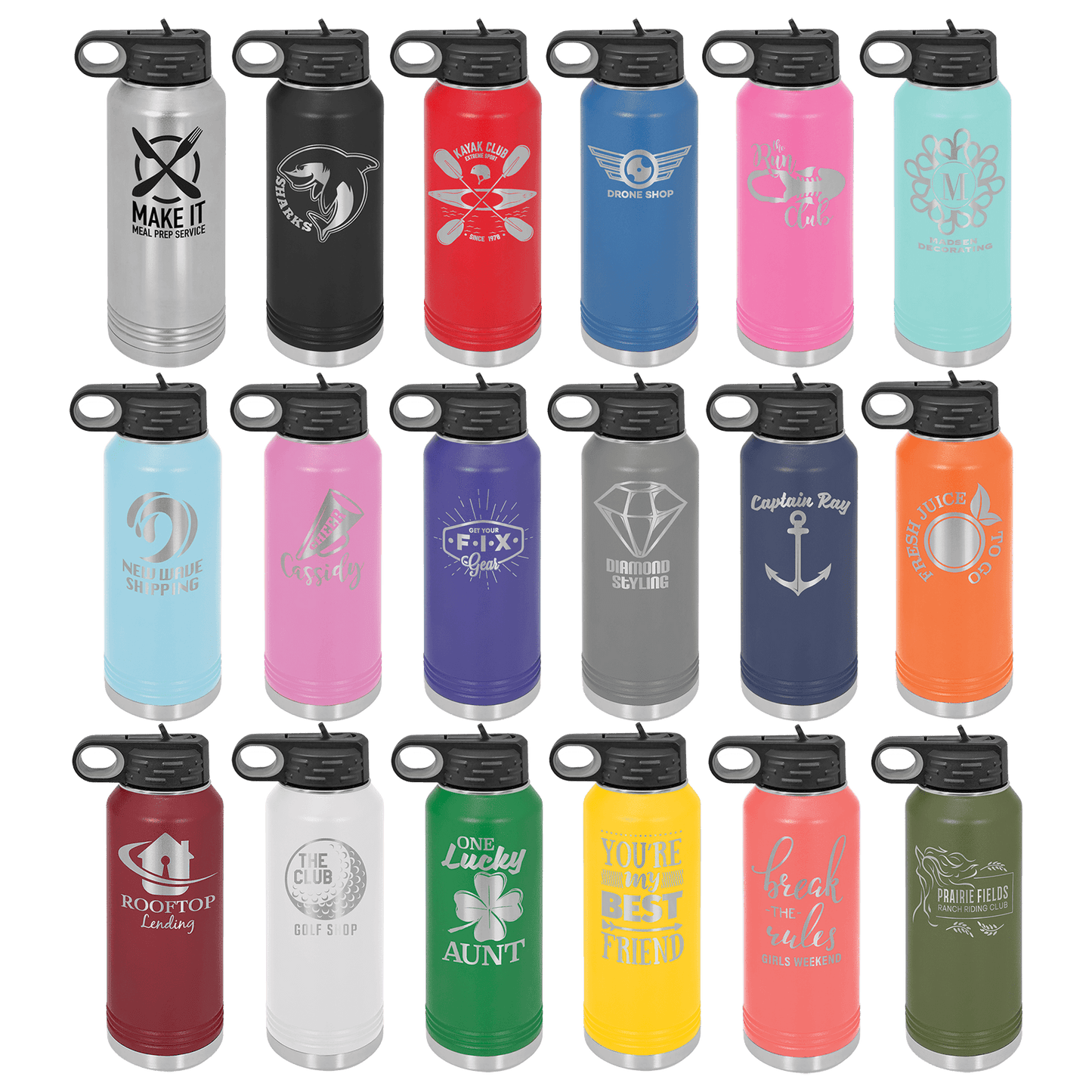 Custom Engraved 32oz Polar Camel Stainless Steel Water Bottle