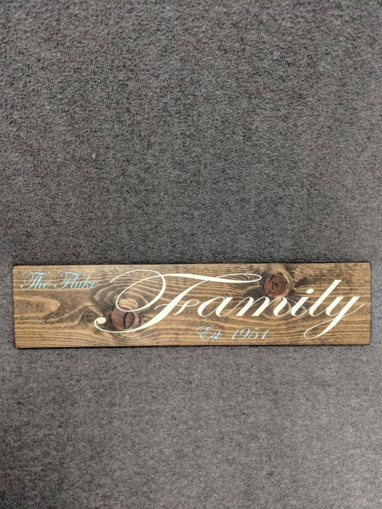 Family Name Sign with Established Date