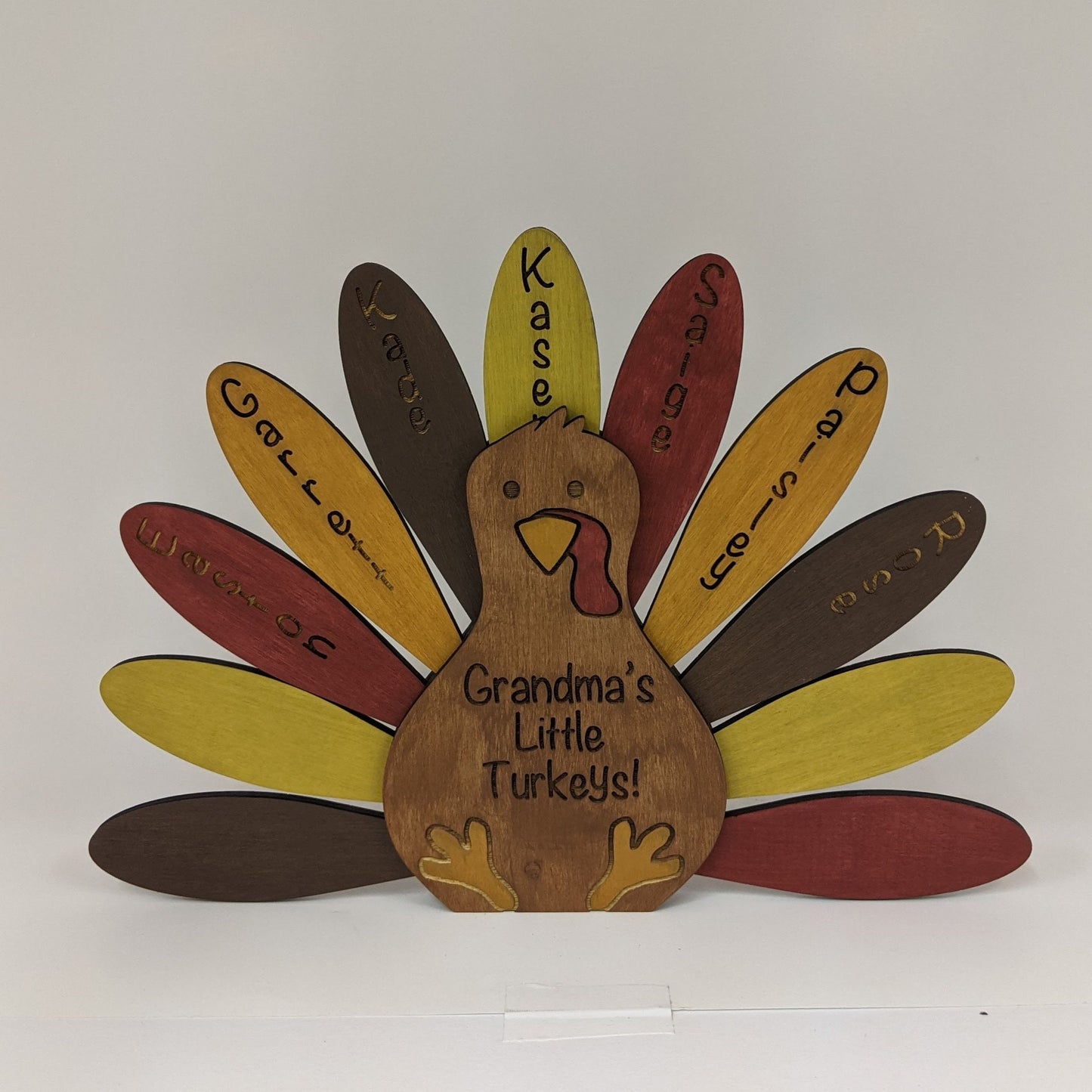 Customizable Wooden Turkey