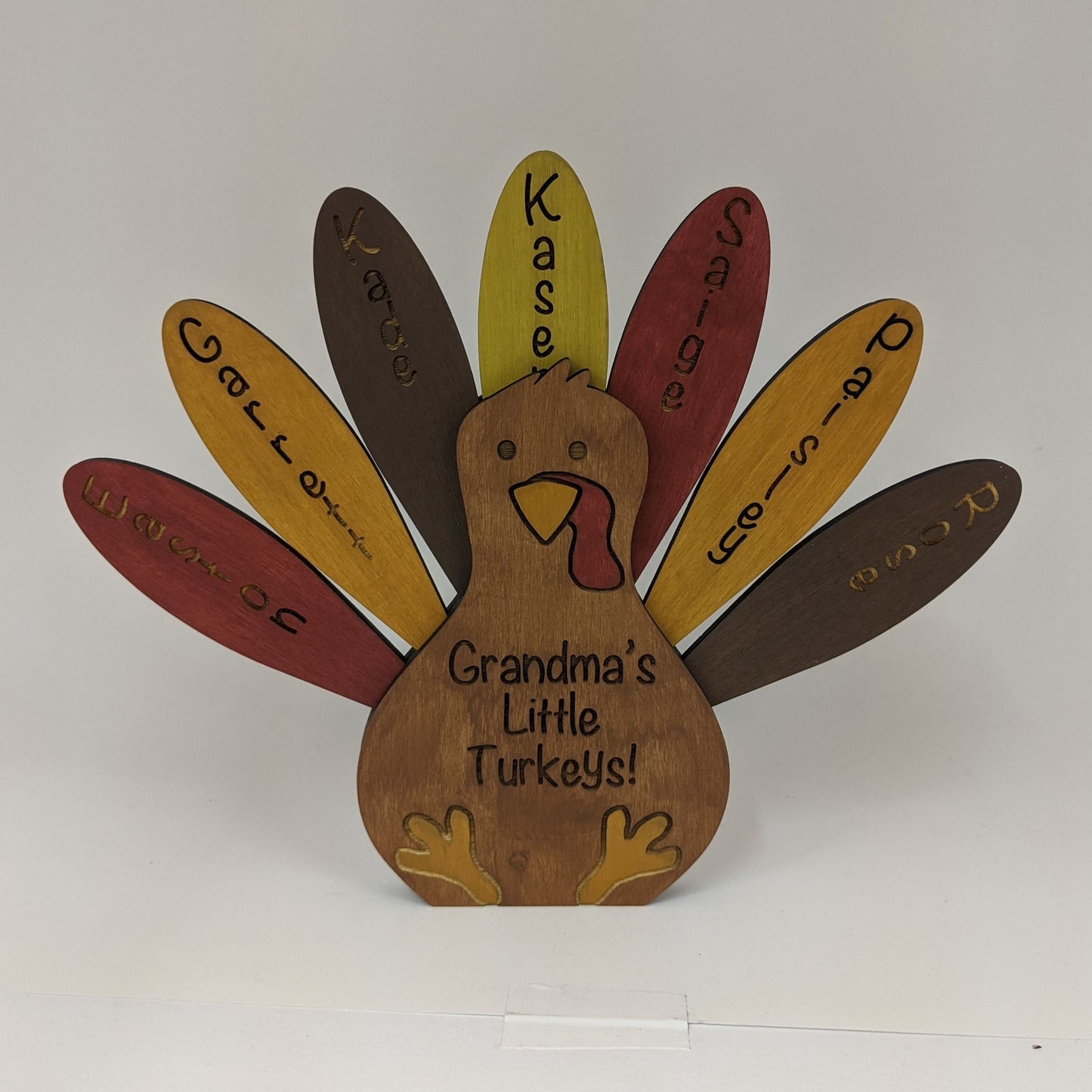 Customizable Wooden Turkey