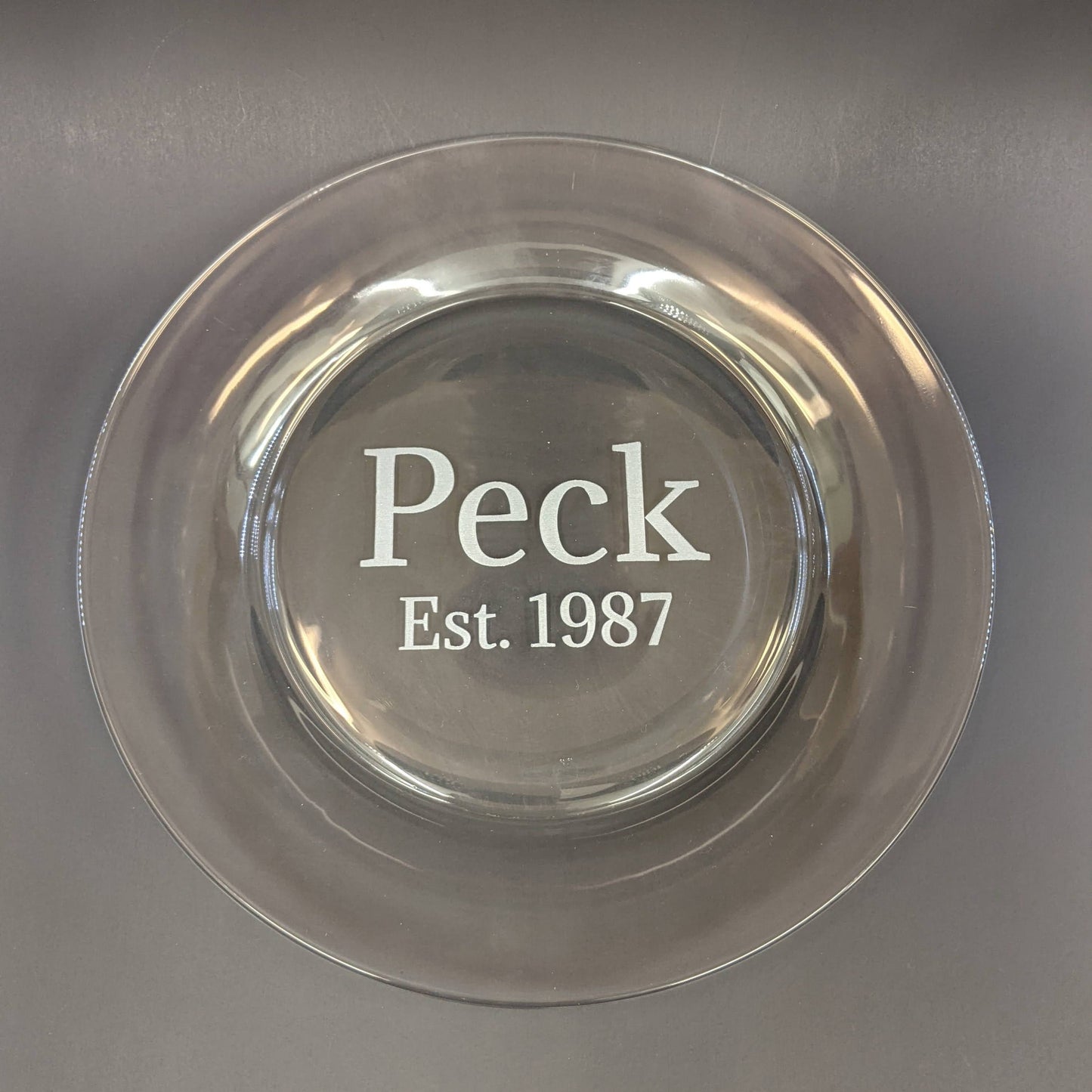 Custom Engraved Glass Plate | Etched Glass | Personalized Glass Plate