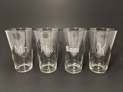 Custom Engraved Glasses | Personalized Glass Cups