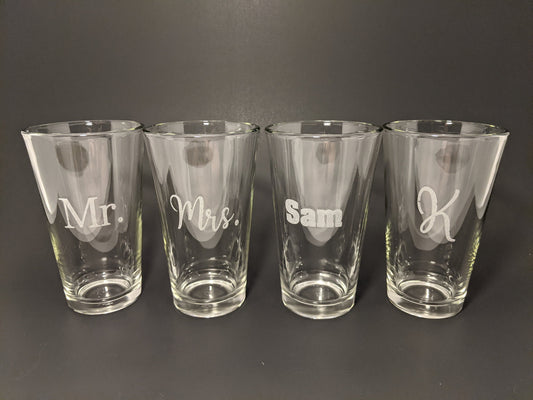 Custom Engraved Glasses | Personalized Glass Cups